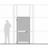 MPA90F richiedi preventivo - Porta in alluminio e feltro inserita nel pannello- cm 90x210h Porta in alluminio e feltro inserita nel pannello- cm 90x210h - Porta in alluminio e feltro inserita nel pannello- cm 90x210h