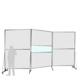 AQ60.30IP richiedi preventivo - Separè autostabile ALA QUINTA Separè autostabile ALA QUINTA "finestrato" - cm 600x300h (3 elementi) - Separè autostabile ALA QUINTA