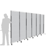 AFL06 richiedi preventivo - Separè a parete ALA ROTOFOOT LIGHT Separè a parete ALA ROTOFOOT LIGHT "alveolare" - cm 605x190h (6 elementi) - Separè a parete ALA ROTOFOOT LIGHT