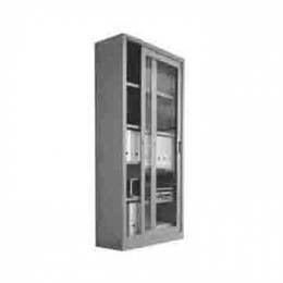 Armadio in lamiera, ad ante scorrevoli con vetro temperato cm 120.MD-AV12T