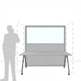 Pannello divisorio MACRO.OFX "finestrato feltro" - cm 180x180h