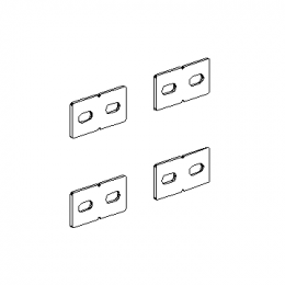 Giunto di collegamento lineare (kit di 4 piastrine a sagoma rettangolare)