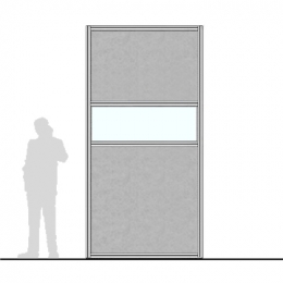 Pannello divisorio MACRO "finestrato feltro" - cm 150x300h 
