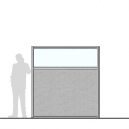 Pannello divisorio MACRO "finestrato feltro" - cm 200x200h 