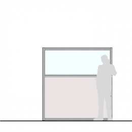 Pannello divisorio MACRO "finestrato laminato" - cm 200x200h 