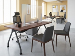 Schermo parafiato ONDESK FRONT OFFICE per front office - cm 135x75h  con morsetti tipo A