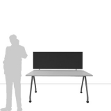 TX16.50 richiedi preventivo - Schermo divisorio fonoassorbente TXT Schermo divisorio fonoassorbente TXT "desk" - con 2 morsetti tipo A - cm 160x50h - Schermo divisorio fonoassorbente TXT