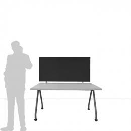 Schermo divisorio fonoassorbente ZIPSOUND 02 "desk"- con 2 morsetti tipo A - cm140x60h