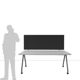Schermo divisorio fonoassorbente ZIPSOUND 02 "desk"- con 2 morsetti tipo A - cm180x60h