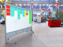 Lavagna trittico scorrevole su ruote MACRO LAVAGNA "bianca" - cm 550x208h 