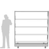 MU20.20 richiedi preventivo - Libreria divisoria autostabile MOBIL-JU - cm 200x200h con 4 piedi su ruote frenate Libreria divisoria autostabile MOBIL-JU - cm 200x200h con 4 piedi su ruote frenate - Libreria divisoria autostabile MOBIL-JU - cm 200x200h con 4 piedi su ruote frenate